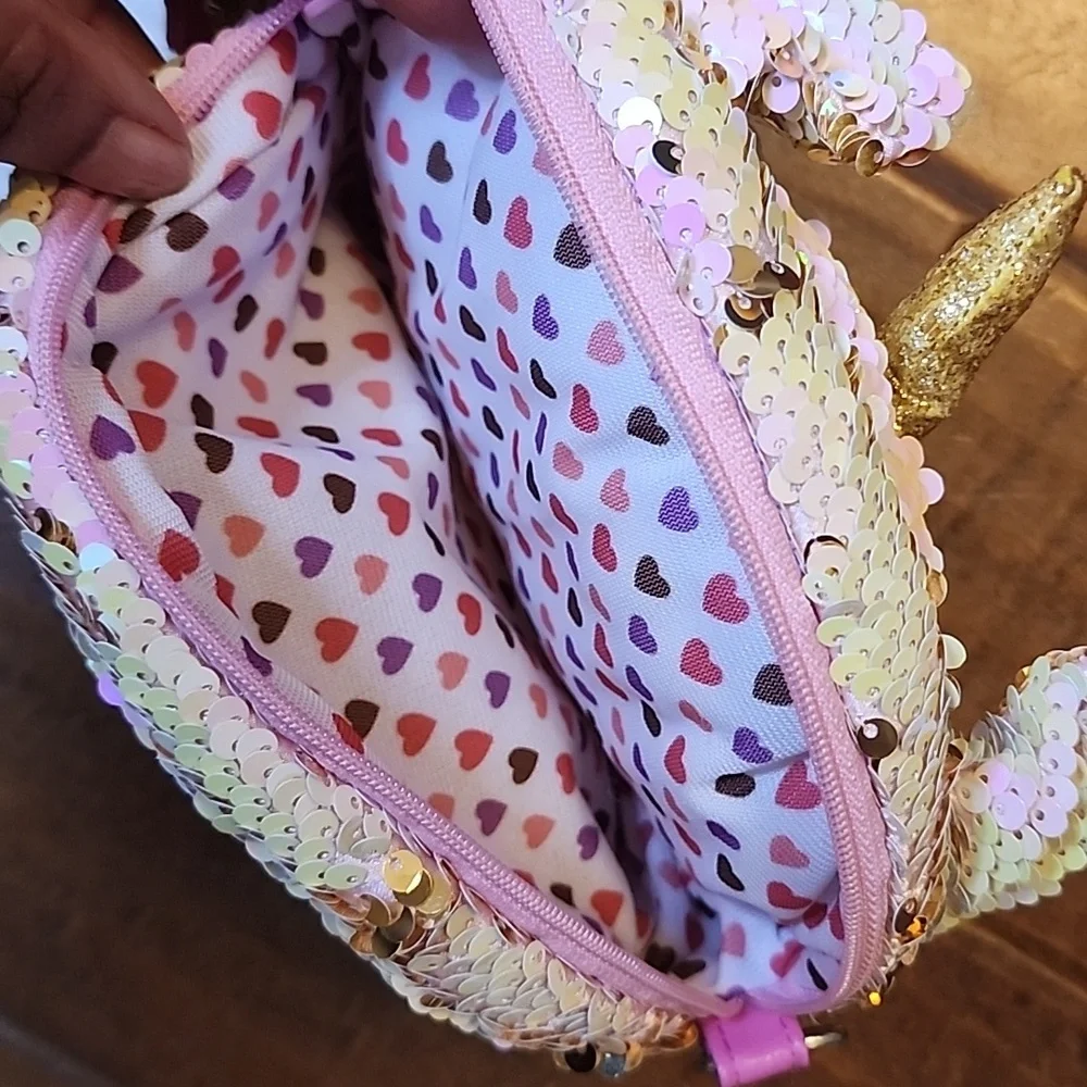 Ty Fashion The Unicorn Sequin Wristlet Girls Purse Fashion Flippy Gold - Picture 5 of 8